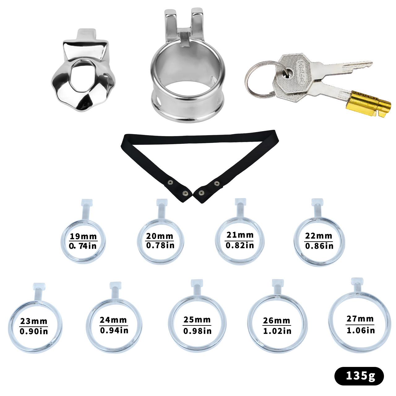 Flat Glans Chastity Lock for Men Male Penis Cock Cage Sex Toy for Gay Sissy Femboys