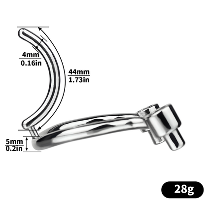 Breathable Stainless Steel PA Chastity Cage Prince Albert Penis Piercing Cock Lock