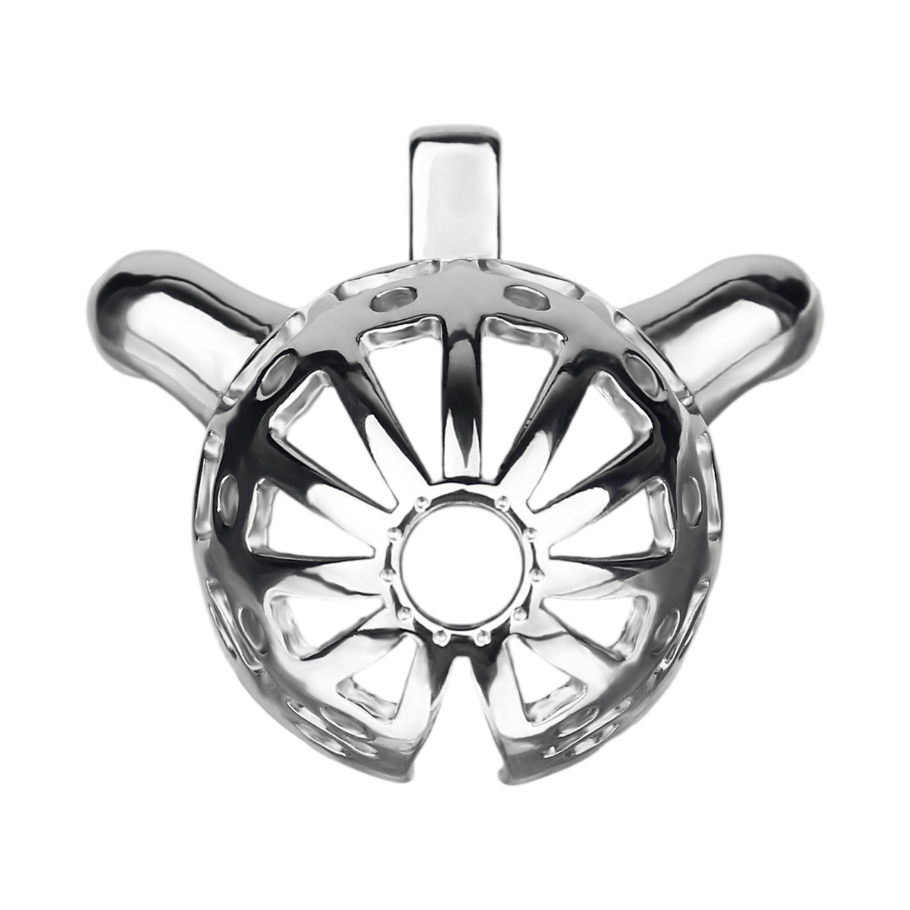 Breathable Stainless Steel PA Chastity Cage Prince Albert Penis Piercing Cock Lock