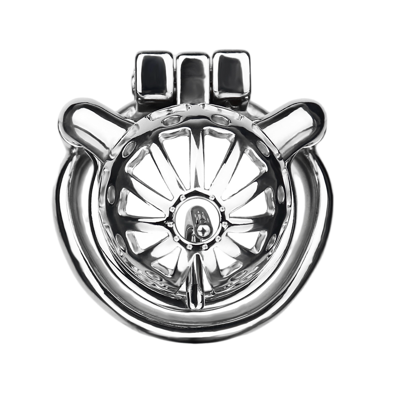 Breathable Stainless Steel PA Chastity Cage Prince Albert Penis Piercing Cock Lock