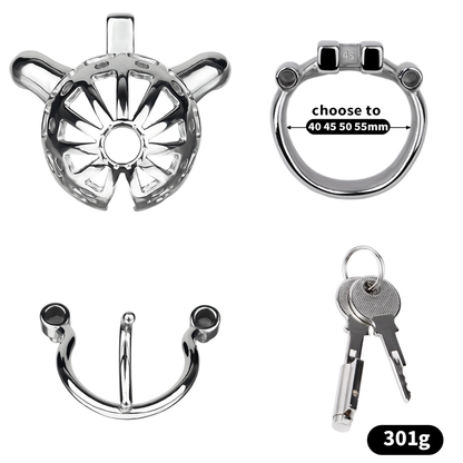 Breathable Stainless Steel PA Chastity Cage Prince Albert Penis Piercing Cock Lock