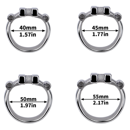 Breathable Stainless Steel PA Chastity Cage Prince Albert Penis Piercing Cock Lock