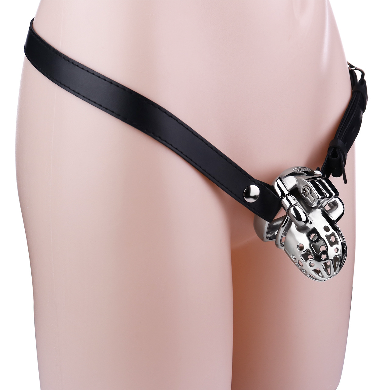 Breathable Stainless Steel PA Chastity Cage Prince Albert Penis Piercing Cock Lock