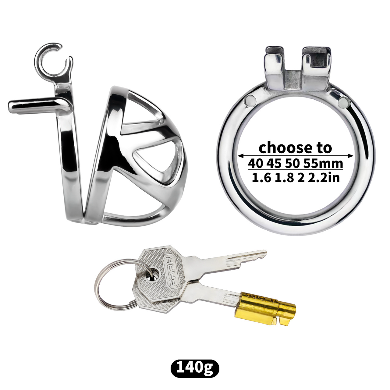 Hollow Cobra Male Chastity Cage - S/M/L/XL Cage Sizes Metal Cock Cage for Men