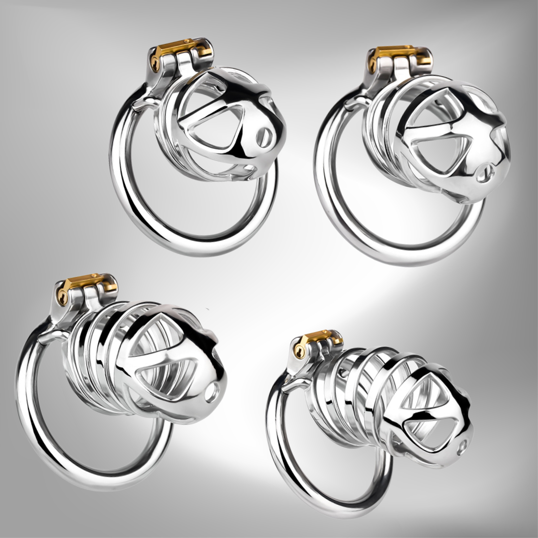 Hollow Cobra Male Chastity Cage - S/M/L/XL Cage Sizes Metal Cock Cage for Men