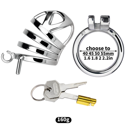 Hollow Cobra Male Chastity Cage - S/M/L/XL Cage Sizes Metal Cock Cage for Men