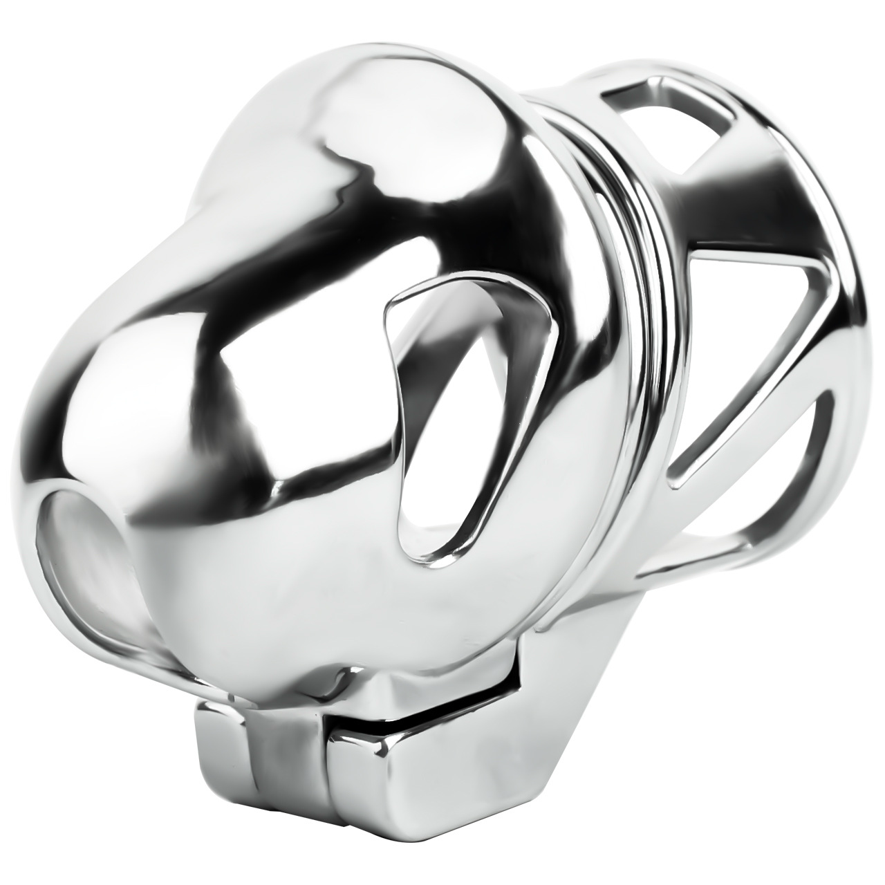 Mens Stainless Steel Glans Chastity Lock Male Cock Cage Penis Work-Out Tool