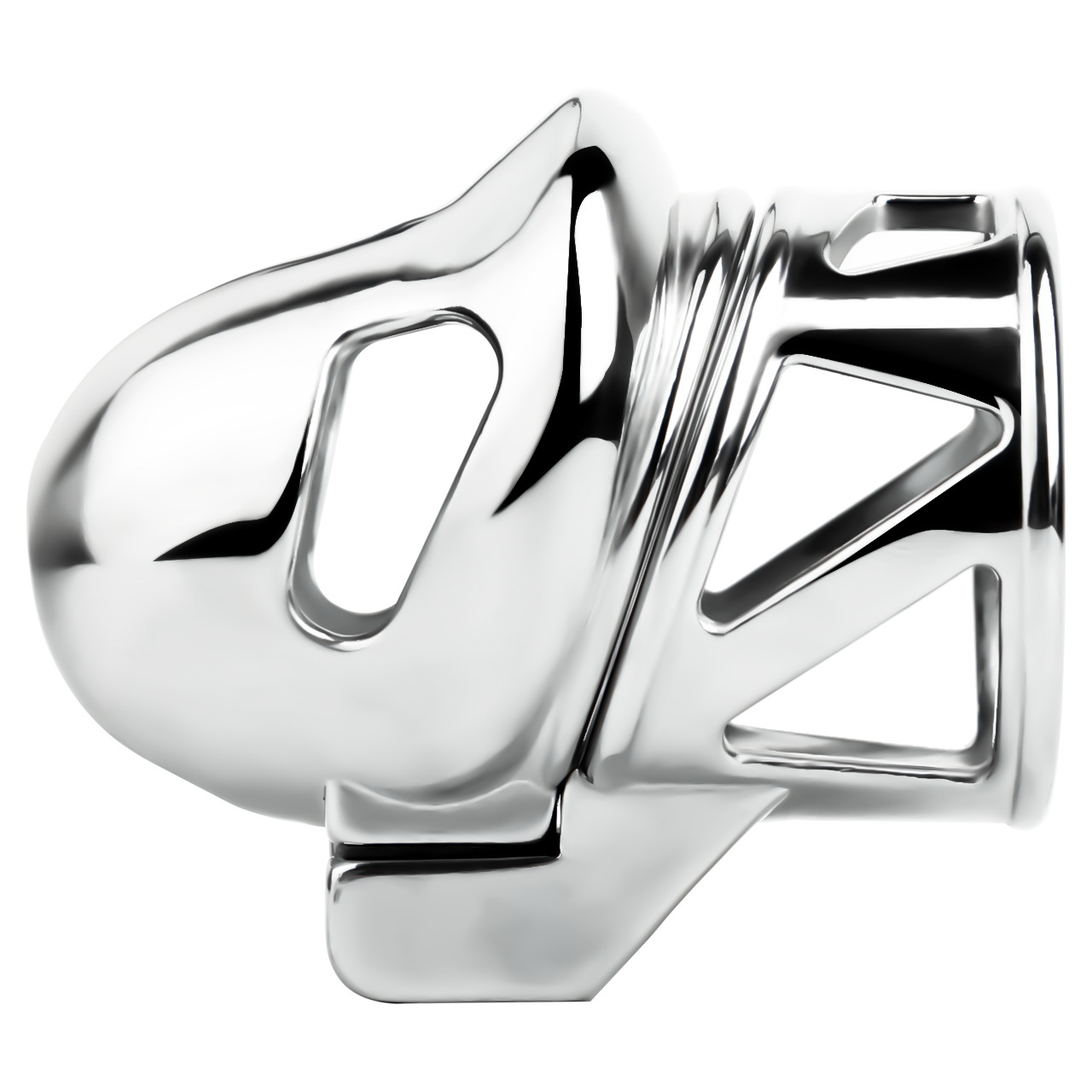 Mens Stainless Steel Glans Chastity Lock Male Cock Cage Penis Work-Out Tool