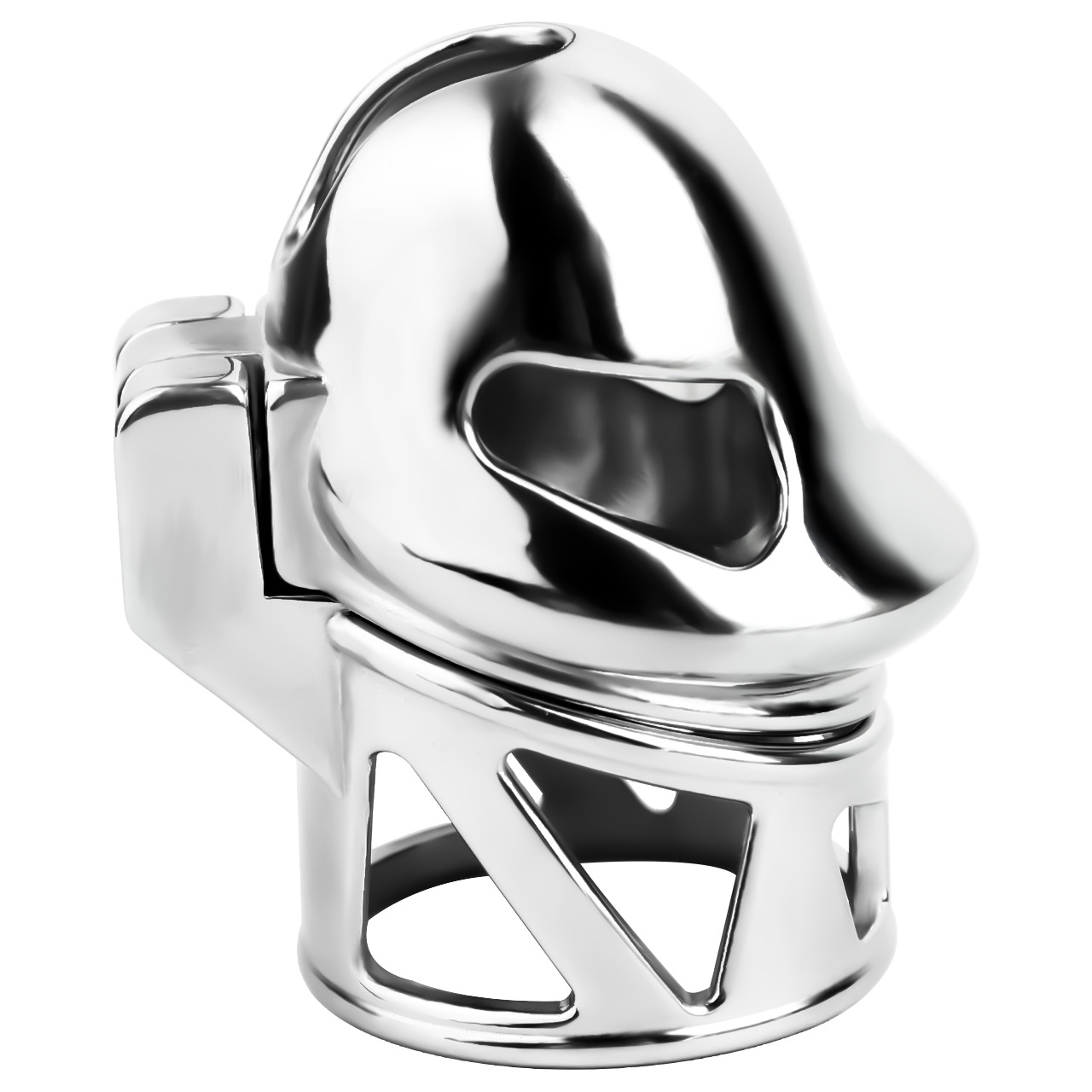 Mens Stainless Steel Glans Chastity Lock Male Cock Cage Penis Work-Out Tool