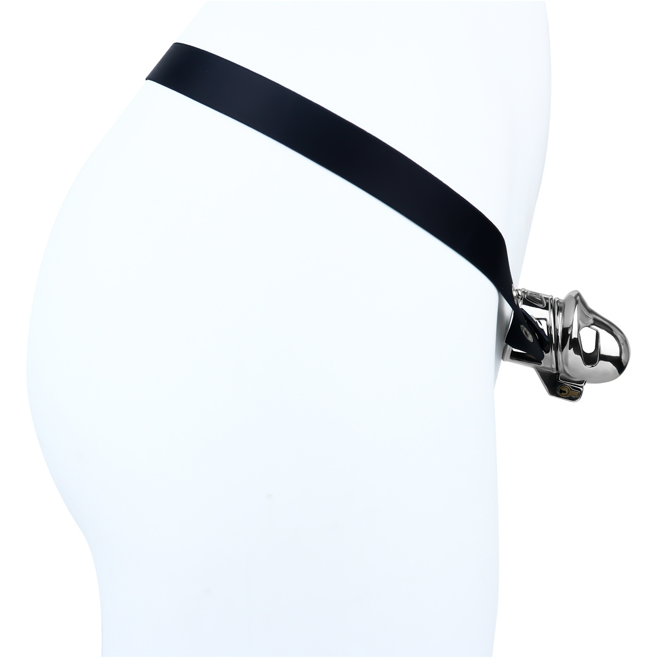 Mens Stainless Steel Glans Chastity Lock Male Cock Cage Penis Work-Out Tool