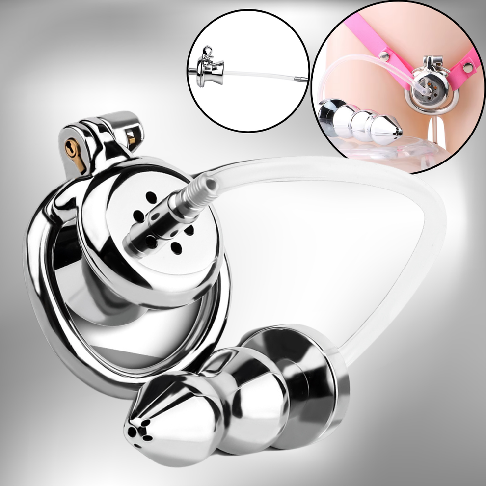 Nice 'n' Naughty Chastity Cage w Anal Hook main image 0