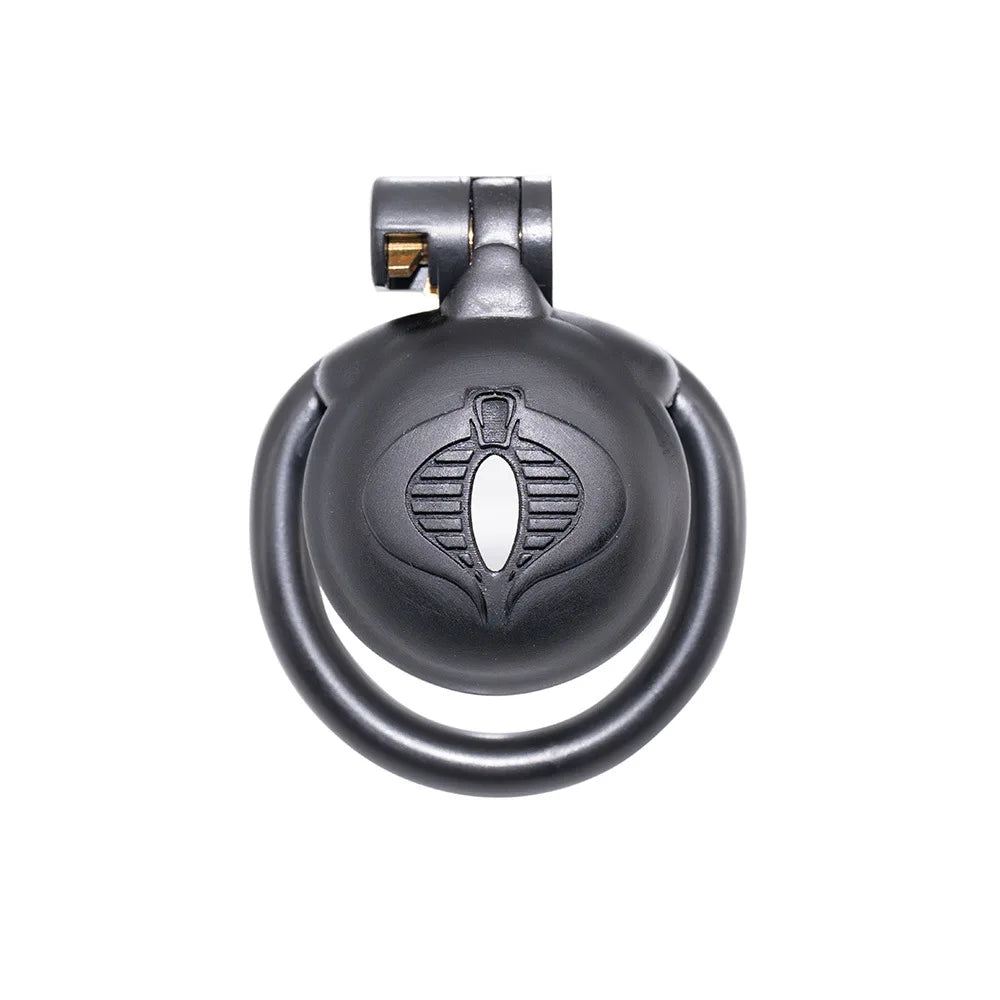 Micro Cobra Chastity Cage Set with 4 Penis Rings Black Mamba Male CockCage BDSM Device Kink Fetish Gear 