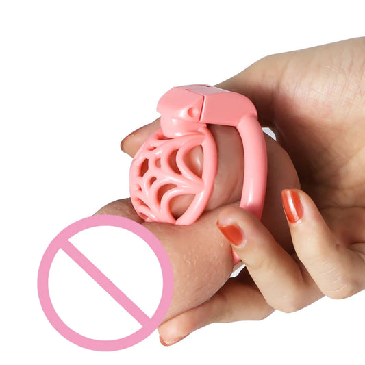 Micro Superlight 3D Printed Resin Spidernet Chastity Cage 