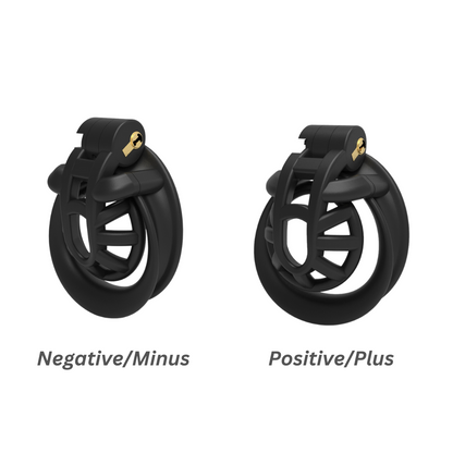 Positive/Negative Resin Chastity Cage Set - Minus/Plus Chastity Device - InvertedChastity