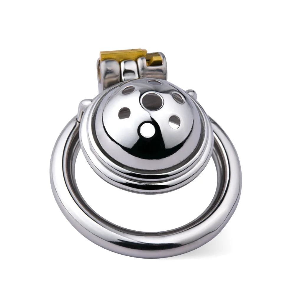 Hemisphere Tiny Chastity Cage with Detachable Metal Urethral Catheter ...