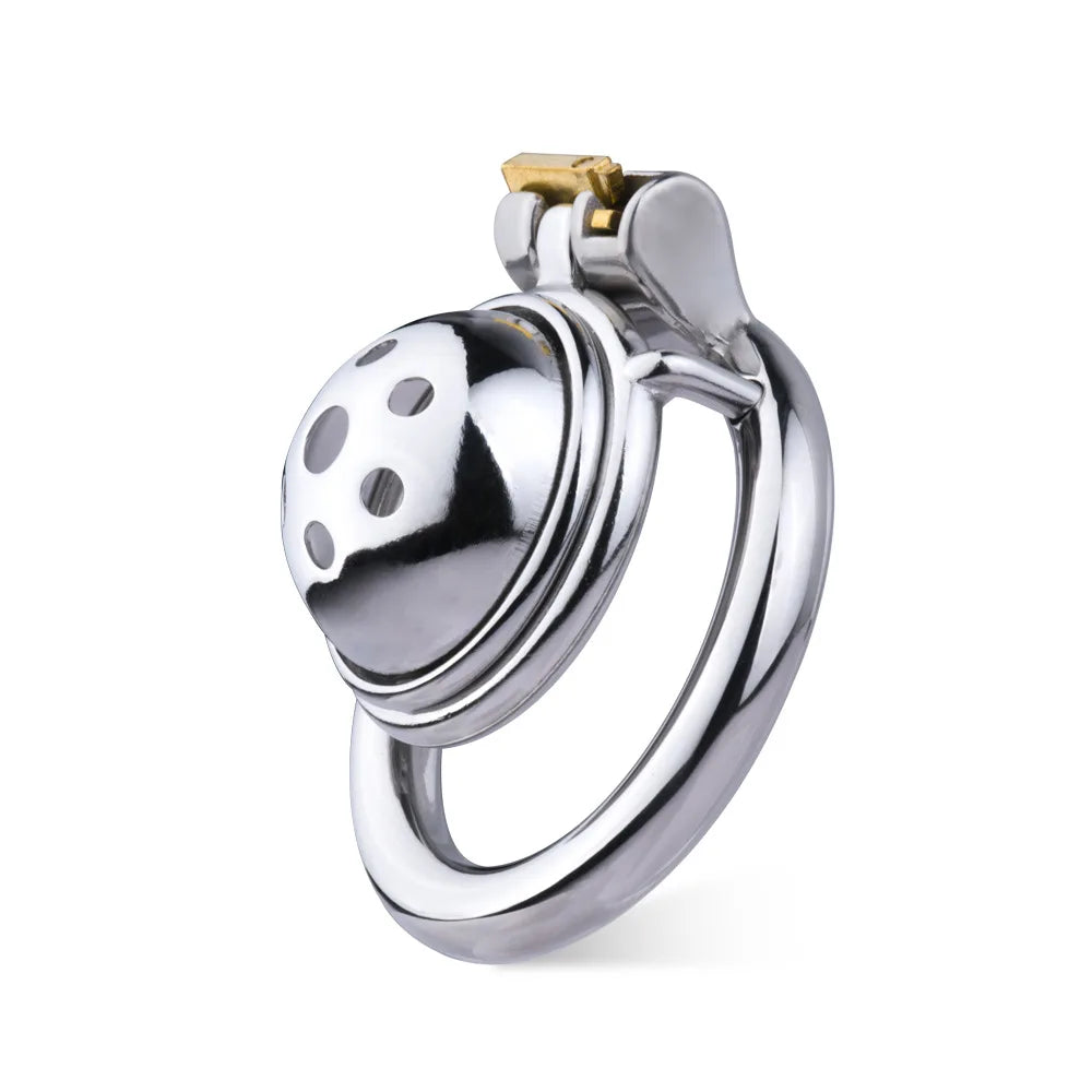 Hemisphere Tiny Chastity Cage with Detachable Metal Urethral Catheter ...