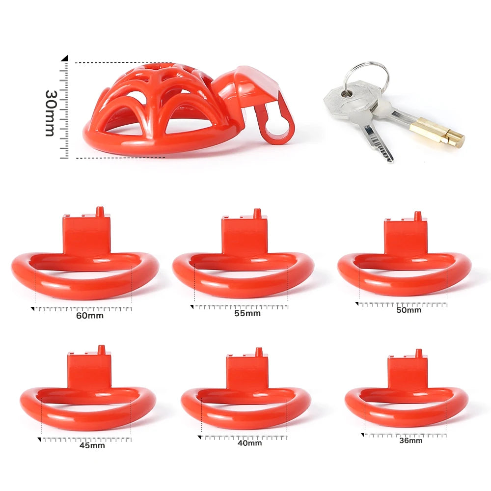 Micro Superlight 3D Printed Resin Spidernet Chastity Cage - KeepMeLocked