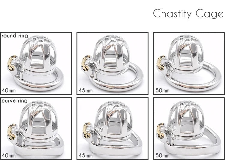 Small Metal Chastity Cage with Urine Hole 