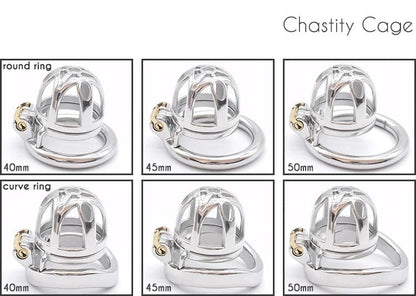 Small Metal Chastity Cage with Urine Hole 