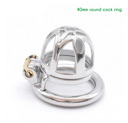 Small Metal Chastity Cage with Urine Hole 