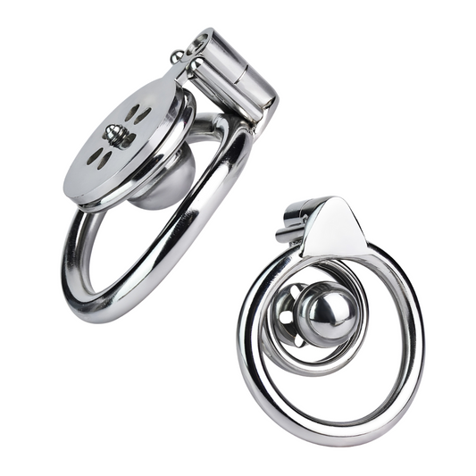 Micro Flat Inverted Chastity Cage Device For Men Metal Negative Penis Cage