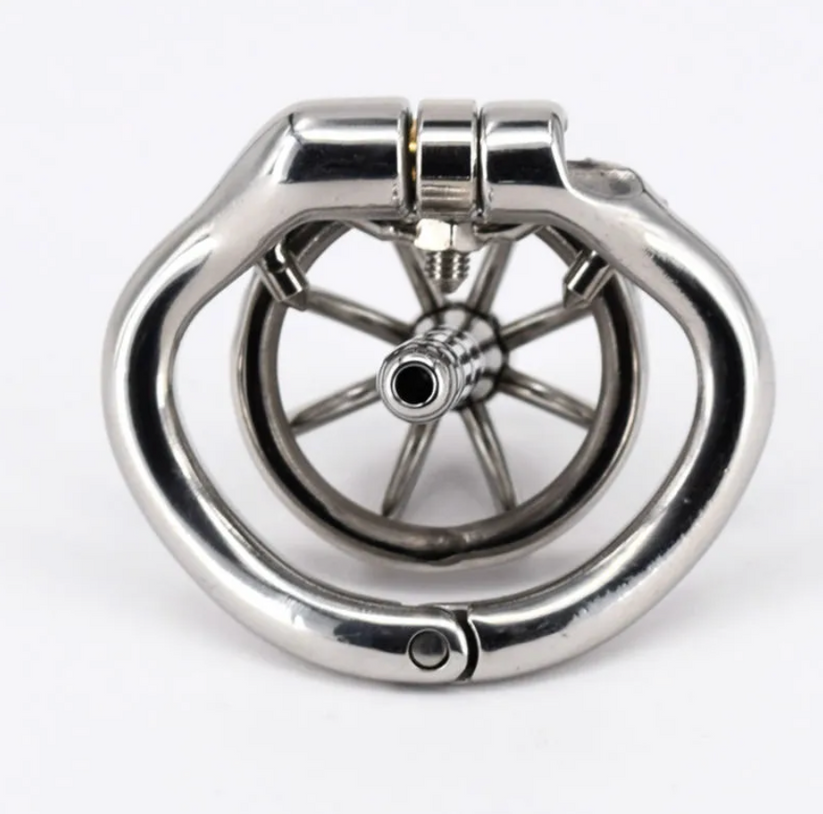 Removable Metal Spiked Chastity Cage with Urethral Stretcher Dilator ...